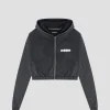 Community Cropped Zipped Hoodie