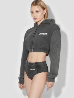 Community Cropped Zipped Hoodie