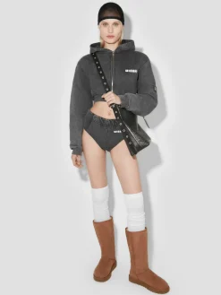 Community Cropped Zipped Hoodie