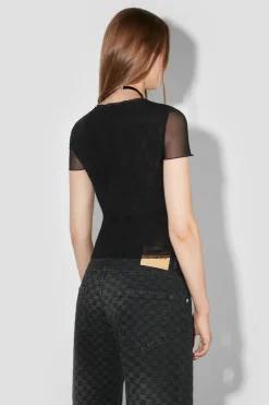 Crystal Logo Mesh T-Shirt