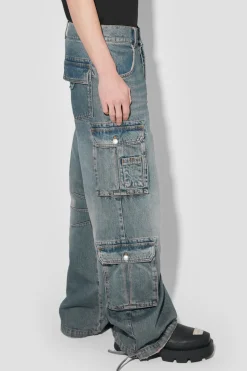 Dirt Bath Cargo Denim Trousers