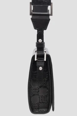Embossed Leather Monogram Phone Pouch