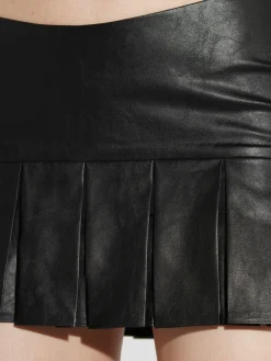 Faux Leather School Mini Skirt