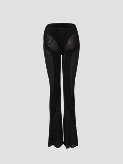 Flock Mesh Sport Flared Pants