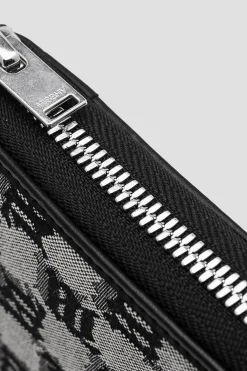 Jacquard Monogram Zipped Wallet