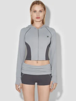 Lycra Zipped Hoodie