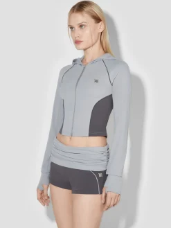 Lycra Zipped Hoodie