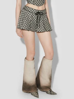 Monogram Jacquard Canvas Mini Skirt