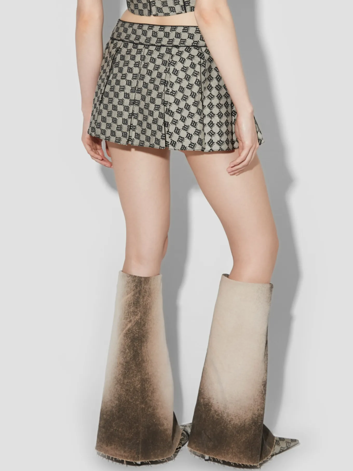 Monogram Jacquard Canvas Mini Skirt
