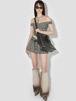 Monogram Jacquard Canvas Mini Skirt