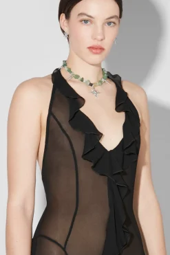 Recycled Viscose Chiffon Maxi Dress