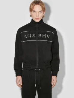 Star Faux Suede Track Jacket