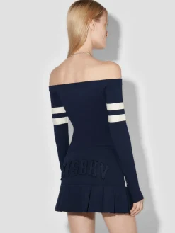 Varsity Off-Shoulder Longsleeve