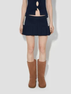 Varsity Pleated Mini Skirt