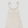 Velour Monogram Slip Dress